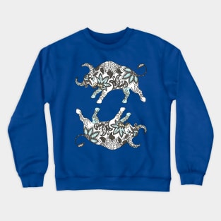 Paisley Oxen (Yellow Palette) Crewneck Sweatshirt